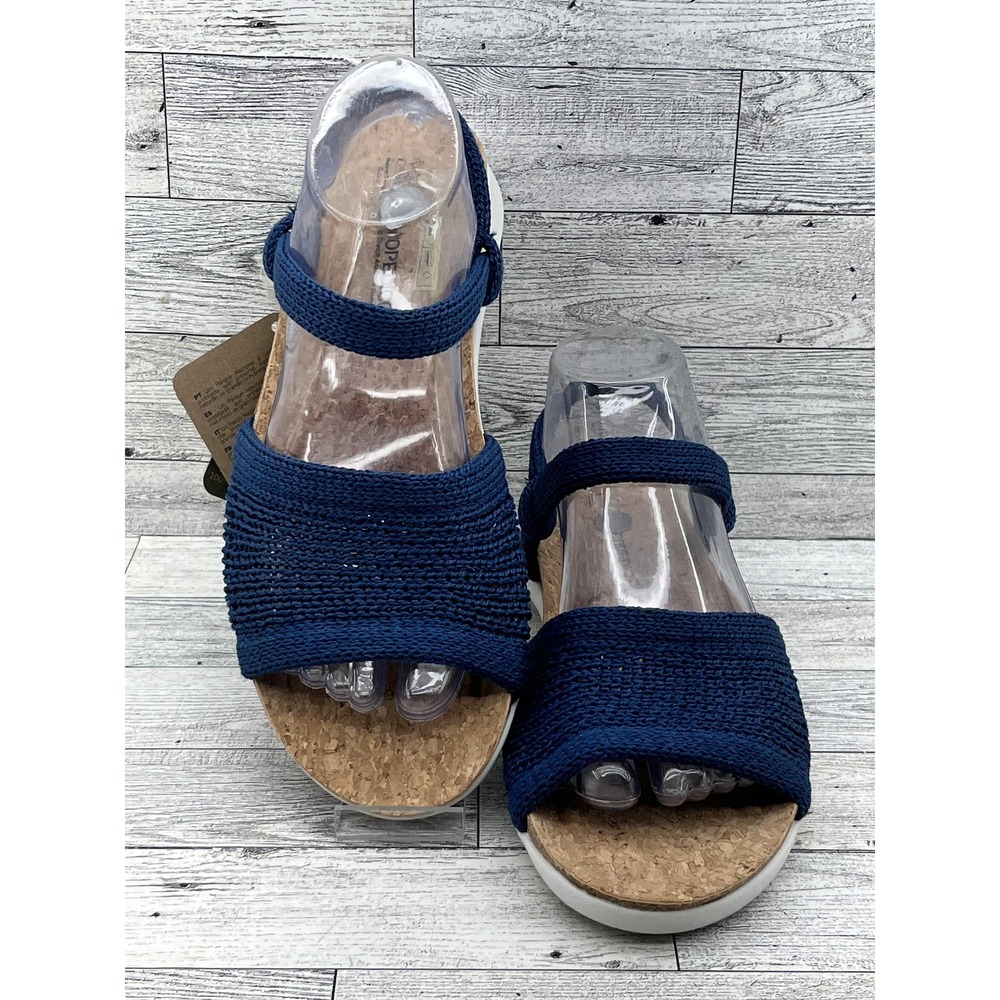 Arcopedico Arenal Shoes Womens Size 40 Blue‎ Cork-Latex Insole Comfort Sandals